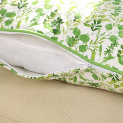 Vintage Extra Large Botanical Green Garden Chair Bench Cushion