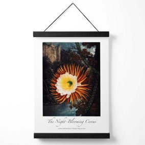 Vintage Floral Exhibition -  Night-Blooming Flower Medium Poster with Black Hanger