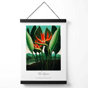 Vintage Floral Exhibition -  The Queen Tropical Flower Medium Poster with Black Hanger