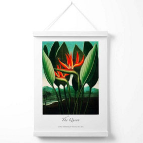 Vintage Floral Exhibition -  The Queen Tropical Flower Poster with Hanger / 33cm / White