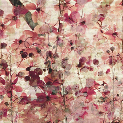 Vintage Flower Pattern Mural - 384x260cm - 5501-8