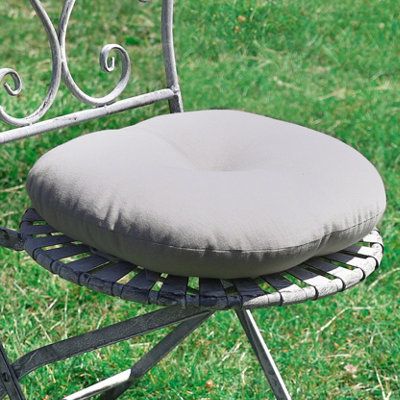 Vintage Grey 3 Piece Outdoor Alfresco Garden Furniture Dining Table and Chair Folding Bistro Set with Round Seat Cushions - 6