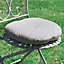 Vintage Grey 3 Piece Outdoor Alfresco Garden Furniture Dining Table and Chair Folding Bistro Set with Round Seat Cushions