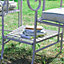Vintage Grey Arched Iron Outdoor Garden Furniture Companion Seat Garden Bench