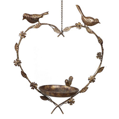 Vintage Hanging Love Heart Outdoor Garden Decor Wild Bird Feeder Garden Gift Idea