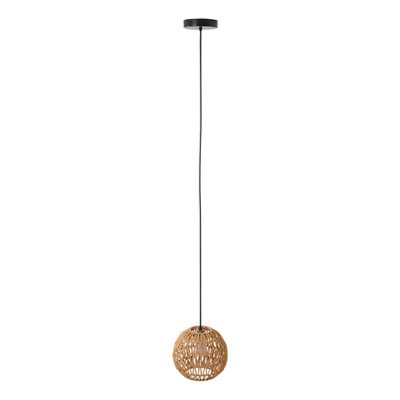 Vintage Hemp Rope Woven Pendant Light,E27 Based