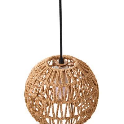 Vintage Hemp Rope Woven Pendant Light,E27 Based
