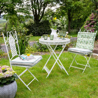 White cast iron hot sale bistro set
