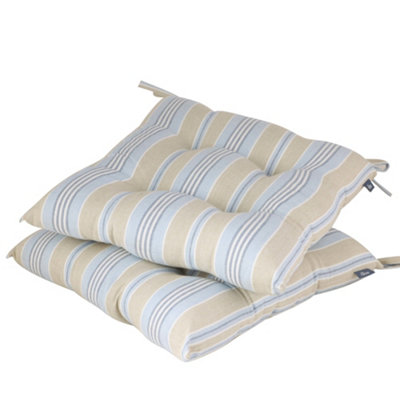 Vintage Large Cream Arched Outdoor Garden Furniture Companion Seat Bench with Free Set of 2 Blue Seat Pad Cushions - 5