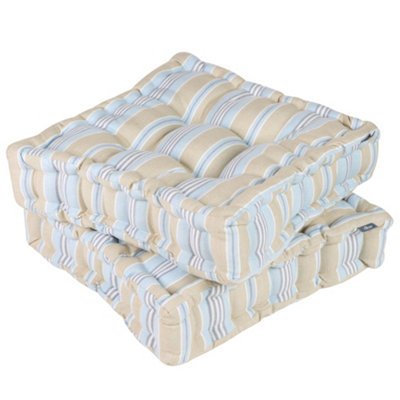 Vintage Large Cream Arched Outdoor Garden Furniture Companion Seat Garden Bench with Free Set of 2 Blue Box Cushions - 5