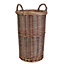 Vintage Large Wicker Umbrella Stand Basket with Lining