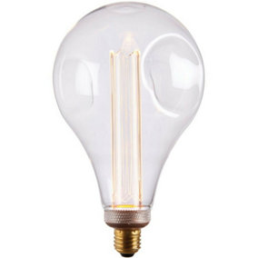 VINTAGE LED Filament Light Bulb CLEAR GLASS E27 Screw 2.5W XL 243mm Dimple Lamp