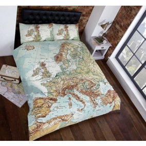 Vintage Map Europe Duvet Cover Set