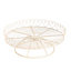 Vintage Metal Ivory White Cake Stand Single Tier Cupcake Stand, Serving Platter, Fruit Stand Gift Idea