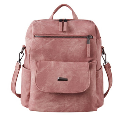 Vintage Multi-Pocket Stylish Versatile PU Leather Backpack