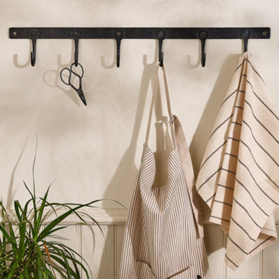 Space Saving Home Wall Hook Storage Rack Vintage Key Wooden Hanger