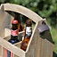 Vintage Oak Effect 6 Bottle Wooden Carrier
