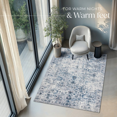 Vintage Rug Amara - faded design, machine washable, short pile & non ...