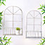 Vintage Set of 2 Arched Iron Indoor Outdoor Garden Wall Mounted Planters