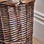 Vintage Small Wicker Umbrella Stand Basket with Lining