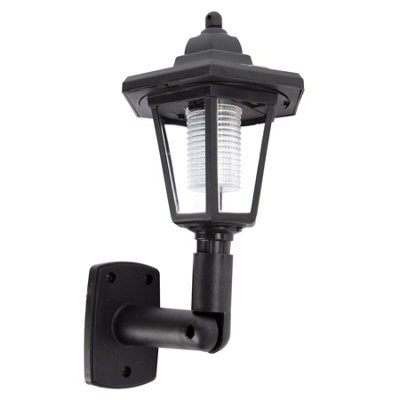 Vintage Solar Wall Lantern - Black