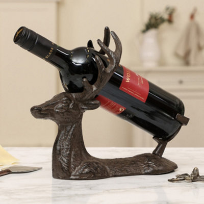 Vintage Stag Table Wine Rack Bottle Holder Gifts Ideas