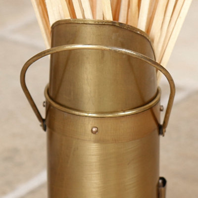 Vintage Style Antique Brass Fireside Matches Canister Firelighter Match Holder Matchbox - 3