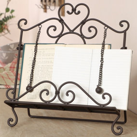 Vintage Style Antique Brown Kitchen Recipe Cookbook Stand