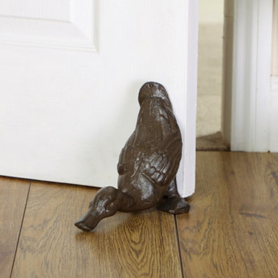 Vintage Style Antique Door Stopper Cast Iron Diving Duck Decorative Door Stop