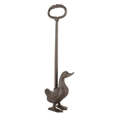 Vintage Style Antique Door Stopper Cast Iron Duck Decorative Door Stop with Handle