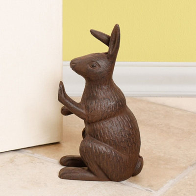 Vintage Style Antique Doorstop Cast Iron Hare Decorative Door Stopper