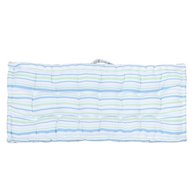 Vintage Style Blue Striped Outdoor Garden Furniture Bench Cushion