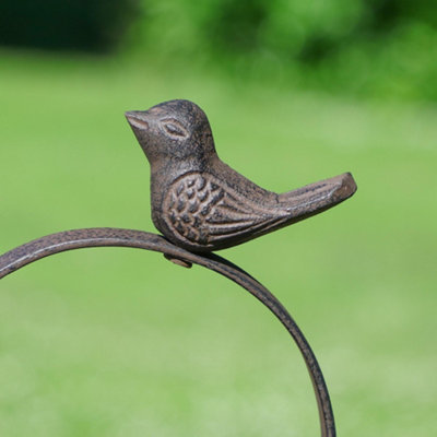 Vintage Style Cast Iron Hanging Heart Bird Dish Sunflower Garden Bird Feeder Seed Nut Mealworm Bird Feeding Station Tray - 5