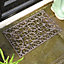 Vintage Style Cast Iron Outdoor Garden Ornate Scrolled Bristle Boot Brush Doormat Shoe Scraper Decoration