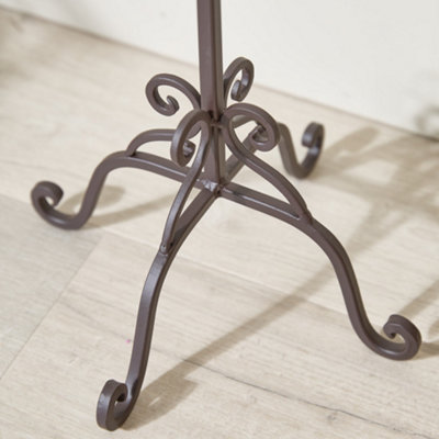 Vintage Style Cast Iron Toilet Roll Holder Ornate Scrolled Antique Brown Freestanding Toilet Paper Dispenser Tissue Stand - 5