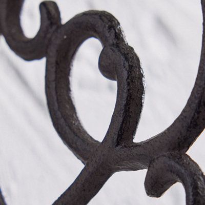 Vintage Style Cast Iron Wall Bracket Outdoor Basket Hanger Garden Hanging Basket Bracket - 4
