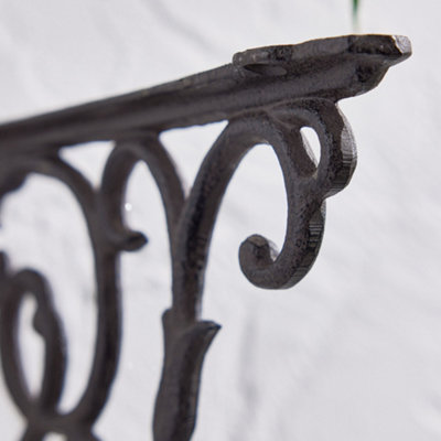 Vintage Style Cast Iron Wall Mounted Decorative Outdoor Garden Bird Feeder Hanging Wall Bracket