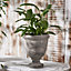Vintage Style Cement Footed Garden Décor Plant Pot Indoor Outdoor Planter