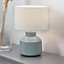 Vintage Style Ceramic Blue Bedside Table Lamp Room Décor Office Desk Lamp Night Light Table Lamp