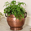 Vintage Style Copper Finish Indoor Outdoor Garden Planter Pot