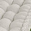 Vintage Style  Cotton Grey Striped Reversible Garden Furniture Bench Cushion