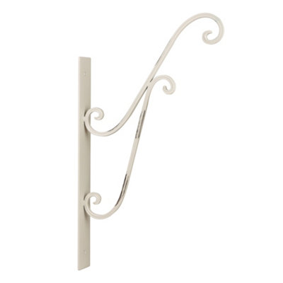 Vintage Style Country Cream Summer Outdoor Basket Hanger Garden Hanging Basket Bracket