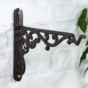 Vintage Style Country Wall Mounted Garden Hanging Basket Bracket