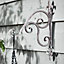 Vintage Style Fleur de Lys Ornate Scrolled Wall Bracket Outdoor Basket Hanger Garden Hanging Basket Bracket