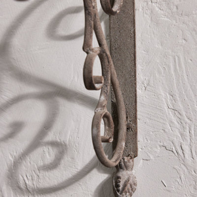 Vintage Style Folium Wall Bracket Outdoor Basket Hanger Garden Hanging Basket Bracket - 3