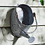 Vintage Style Galvanised Zinc Watering Can Hanging Planter Garden Wall Planter