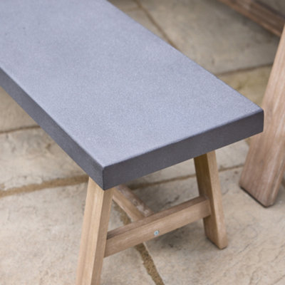 Vintage Style Garden Picnic Bench Dining Table with Outdoor Garden Bench Patio Lawn Decking Terrace Furniture - 5