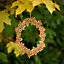 Vintage Style Gold Leaves Metal Hanging Botanical Wreath Home Garden Decor 20cm
