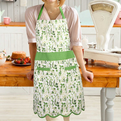 Green cooking apron hotsell