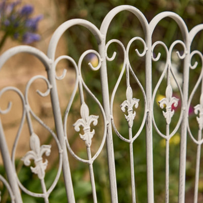Vintage Style Grey Iron Outdoor Garden Furniture Bench - 4